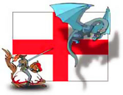 George and the dragon clipart