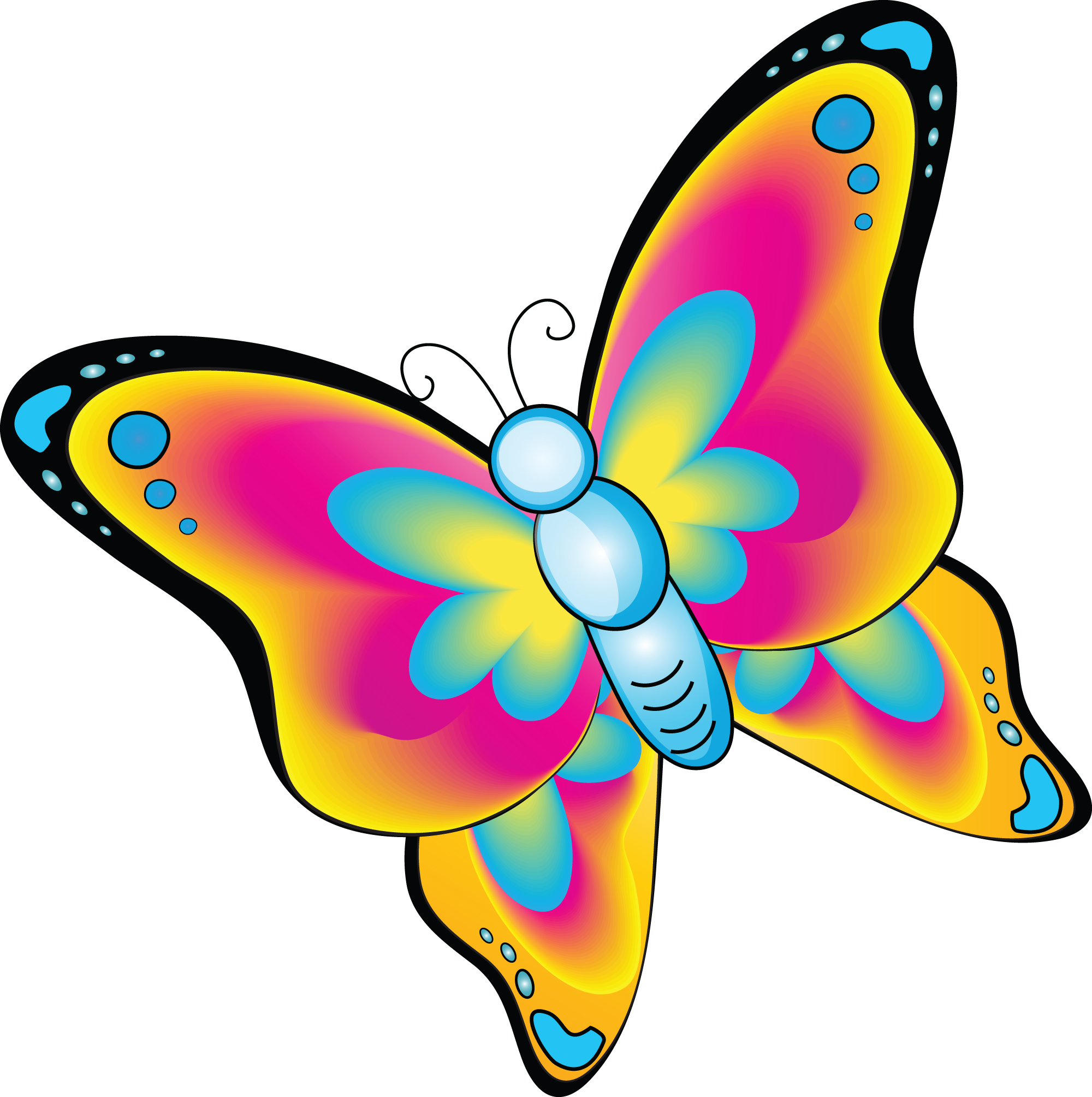 Cartoon Pictures Of Butterflies : Coloring - Kids Coloring Pages
