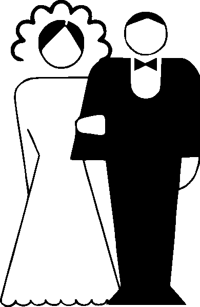 Black And White Wedding Clip Art