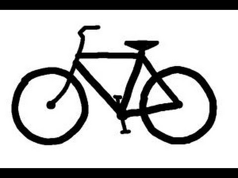 How to draw a simple bike - YouTube