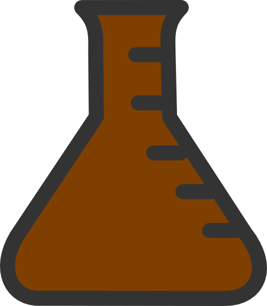 Lab Bottle Brown Clip Art - vector clip art online ...