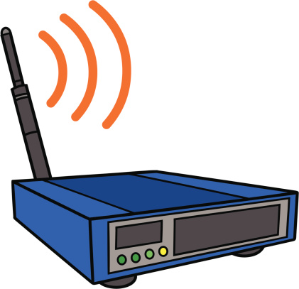 Cartoon Of A Router Clip Art, Vector Images & Illustrations