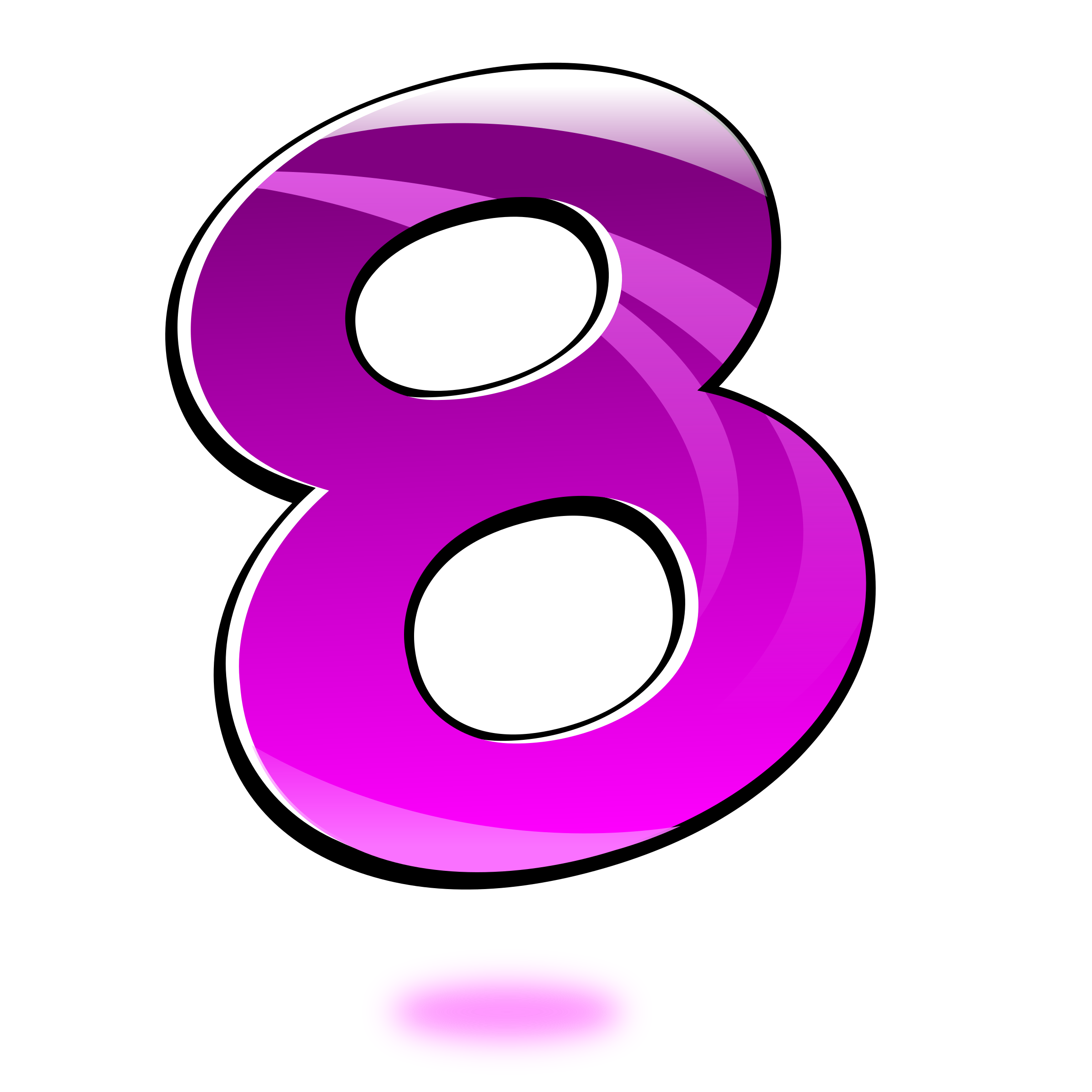 Clipart - Glossy Number : Eight
