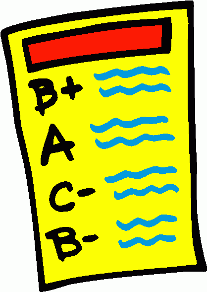 Report card clipart