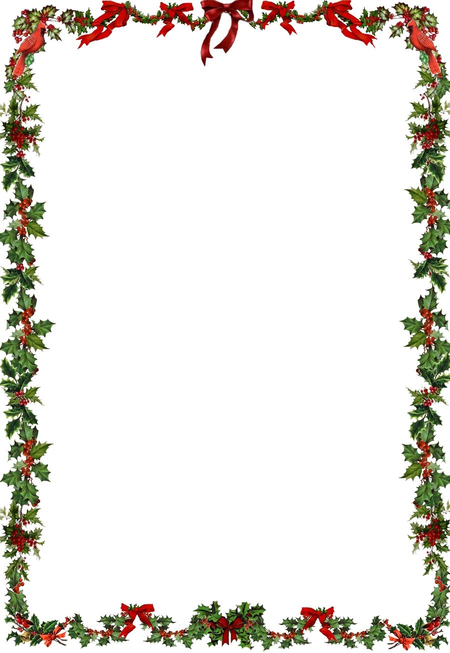 Christmas Holly Border Clipart