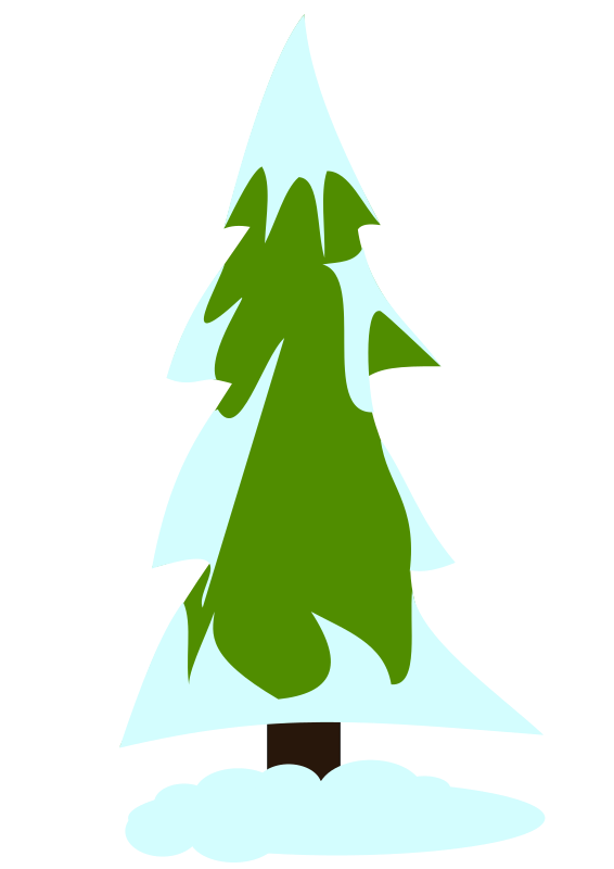 Free snow covered pine tree clip art - dbclipart.com