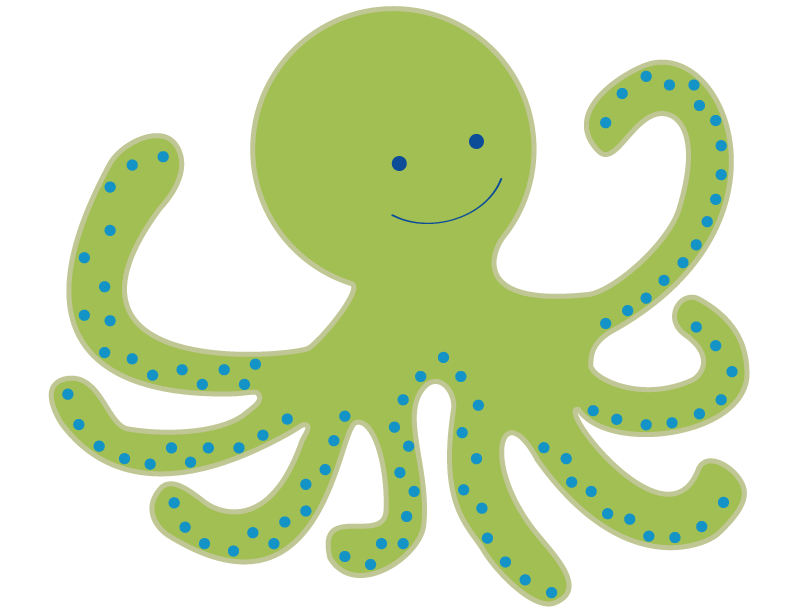 Cartoon octopus clipart