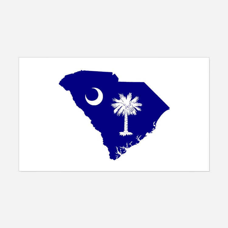 South Carolina Palmetto Tree Crescent Moon Bumper Stickers | Car ...
