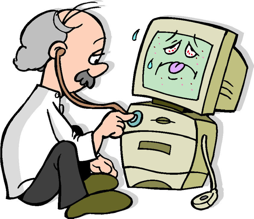 Sick Computer Clipart - Free to use Clip Art Resource