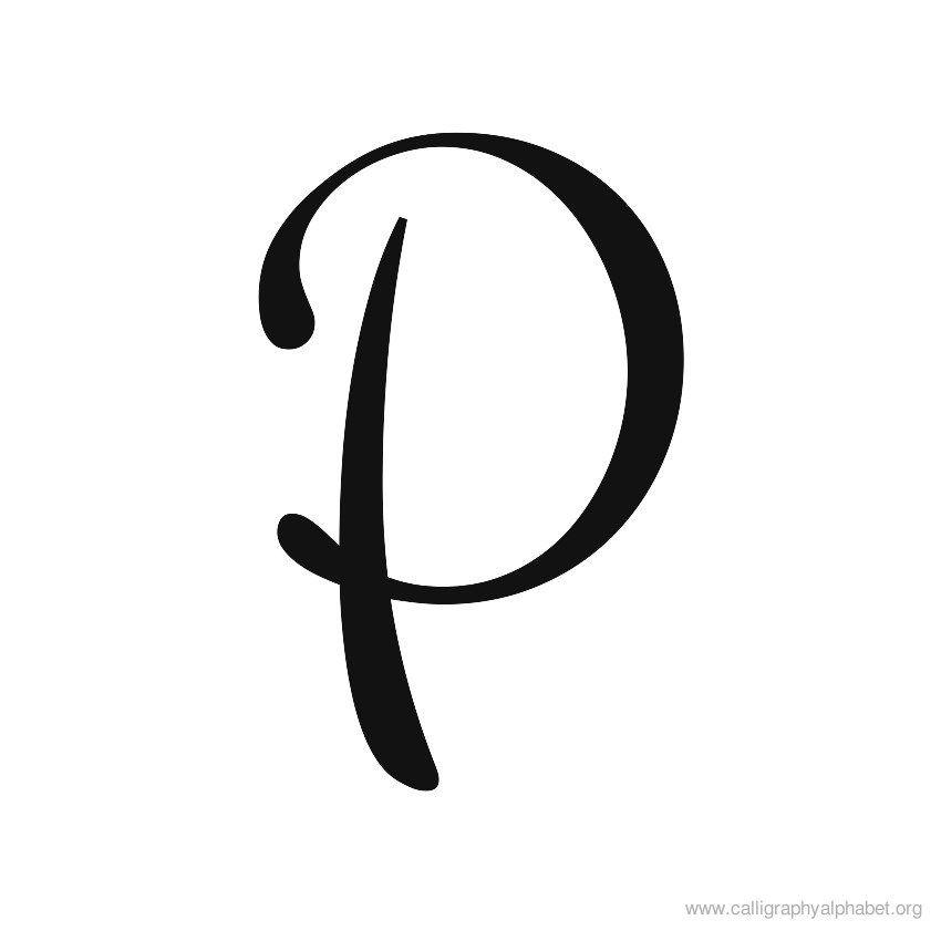 Cursive letter p clipart