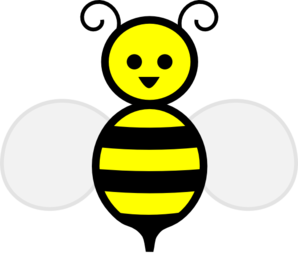 Cute Yellow Bumble Bee Free Clip Art Pictures