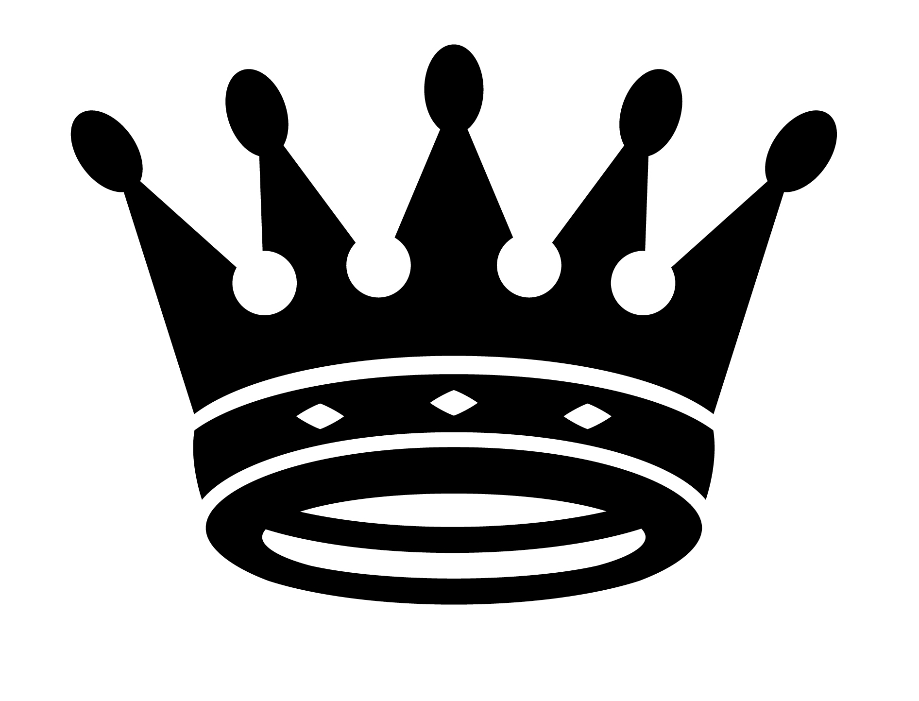 clipart crown black and white - photo #23