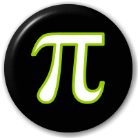 Pi Symbol" 25mm Pin Button Badge ? VIEW ALL DESIGNS ? Big Cheese ...