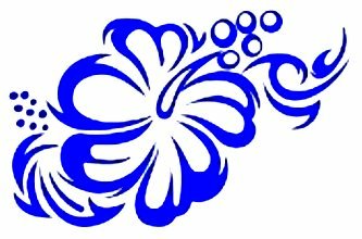 Flower Tribal Design, Hawaiian Decals, Funny decals. Flower Decals ...