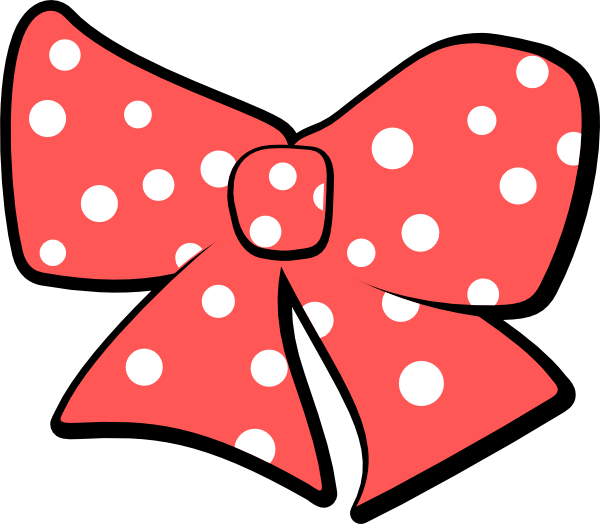 Bow With Polka Dots clip art - vector clip art online, royalty ...