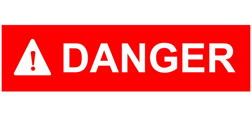 Red Rectangle Danger Sign Example - SmartDraw