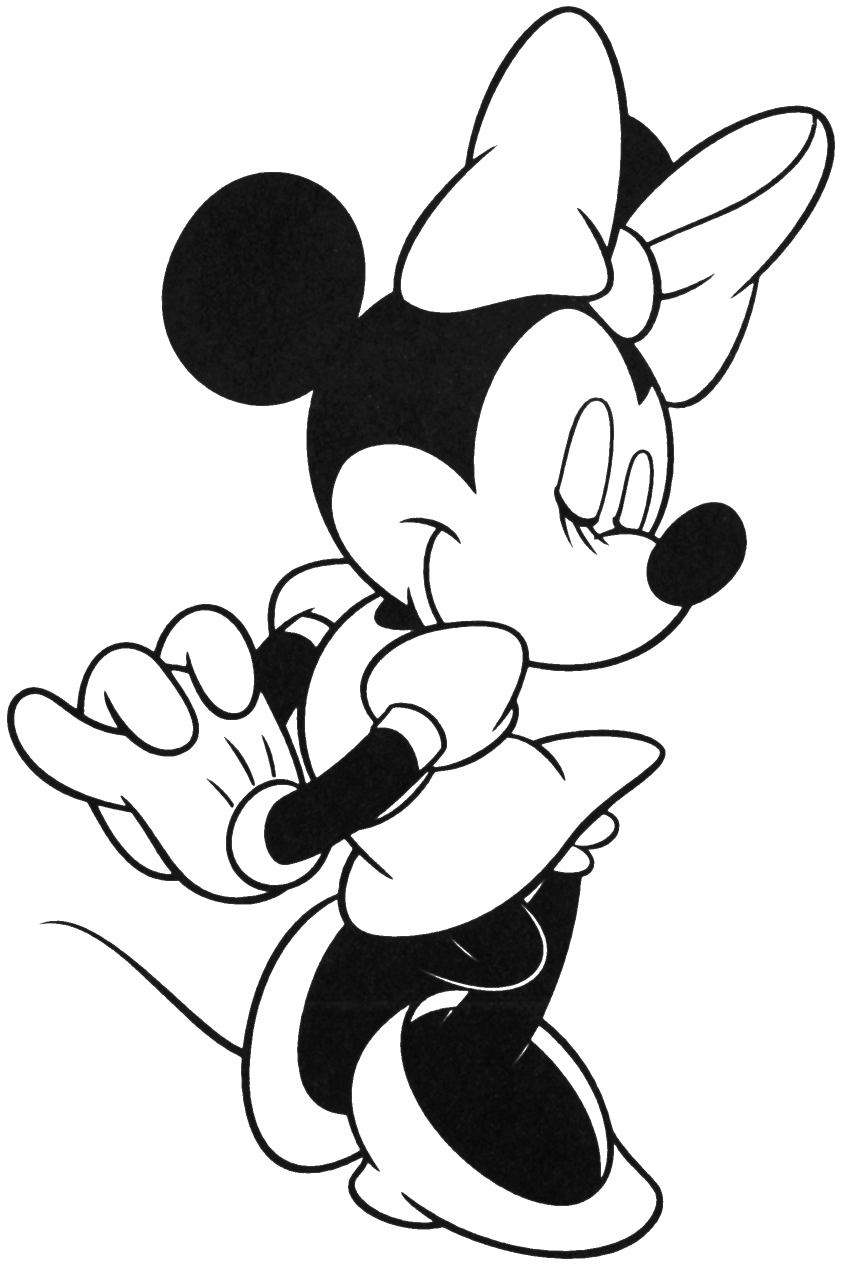 Free Printable Disney Minnie Mouse Cartoon Coloring Pages