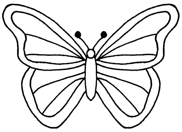 Line Drawings Of Butterflies - ClipArt Best
