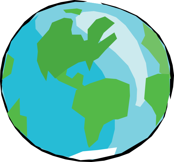 Earth With No Outlines clip art - vector clip art online, royalty ...