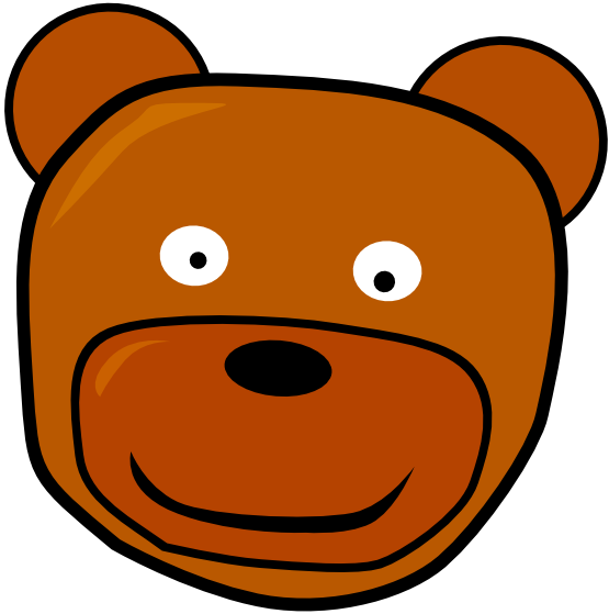 Clip Art: Teddybear Head Teddy Bear Xmas ...