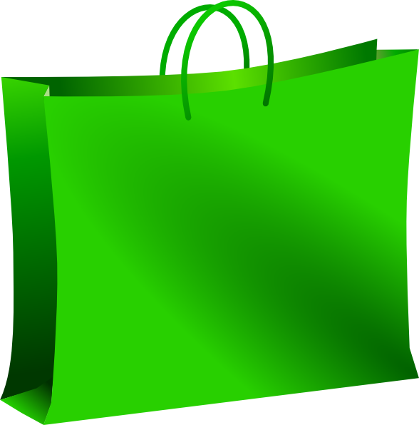 Green Shopping Bag clip art - vector clip art online, royalty free ...
