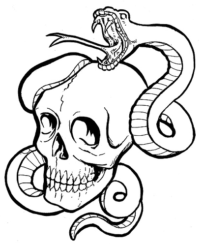 Snake And Skull Originally Uploaded By Joe 13 - Free Download ...
