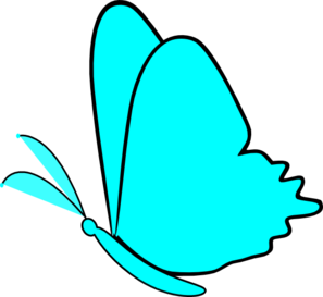 Simple Blue Butterfly Clip Art - vector clip art ...