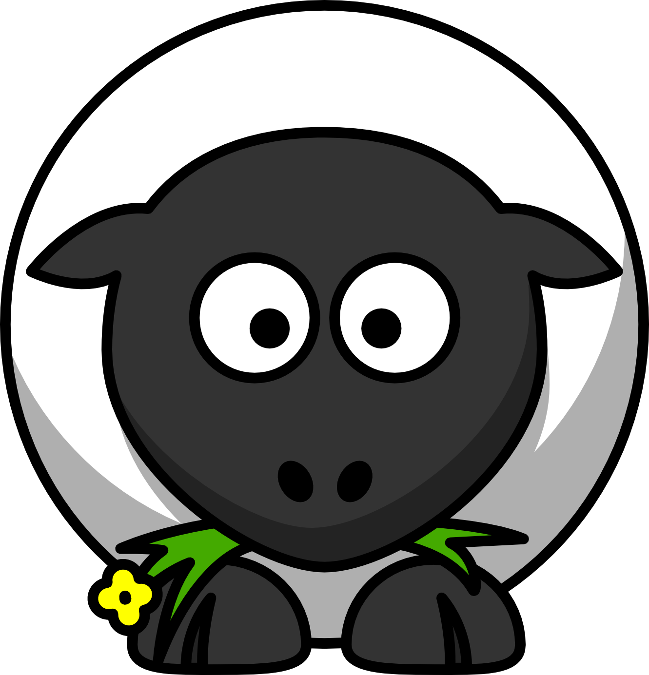 Clip Art: Cartoon Sheep Animal Redonkulous ...