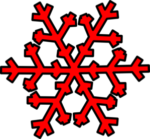 Red Snowflake clip art - vector clip art online, royalty free ...