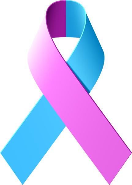 Pink and Blue Awareness Ribbon Clip Art