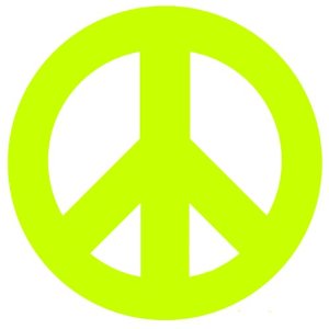 Amazon.com - 6 Solid Color Peace Signs with Various Polka Dots ...