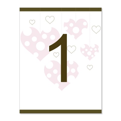 Pink & Brown Table Number Templates - Veronica Bloom Do It ...