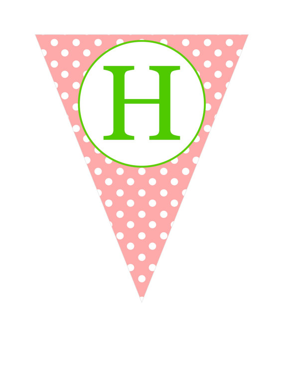 Printable Happy Birthday Banner- Love Bug by Bloom by Bloom ...