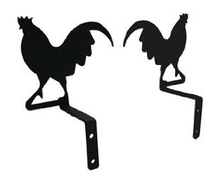 Amazon.com - Wrought Iron Rooster Swags Silhouette 4 5/8 In. W x 3 ...
