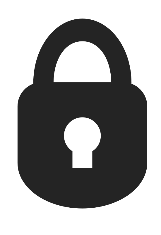 Padlock Icon (Rounded) Free Vector / 4Vector