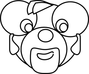 Cartoon Bear Head Outline clip art - vector clip art online ...