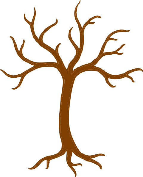 Bare Tree With Roots clip art - vector clip art online, royalty ...