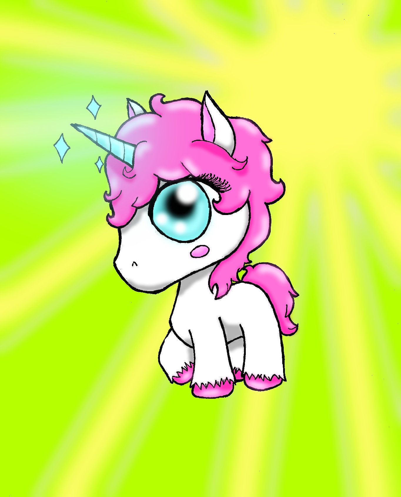 Cute Unicorn Drawing - bopiphdragon © 2013 - Nov 2, 2012