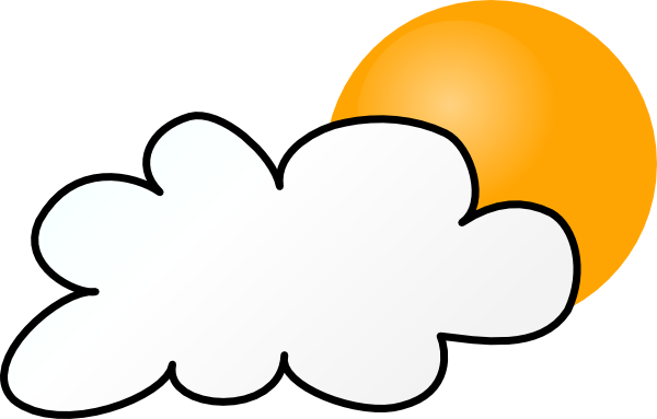 Cloudy Weather clip art Free Vector