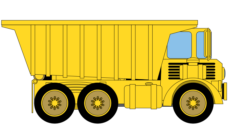 Yellow dump truck clipart - ClipartFox