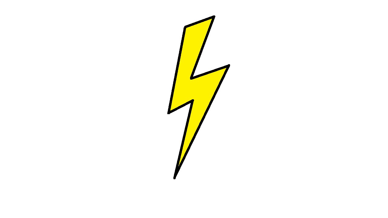 How to Draw a Cartoon Lightning Bolt - YouTube