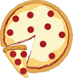 Pepperoni Pizza Clipart Black And White - Free ...