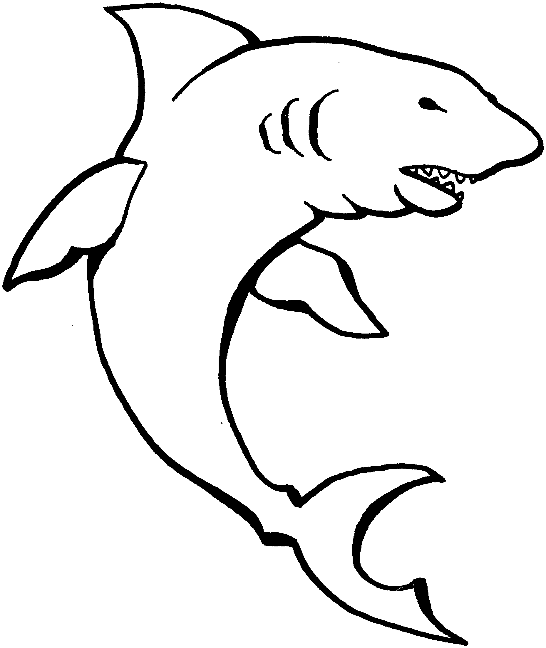 Shark Tooth Coloring Page - ClipArt Best