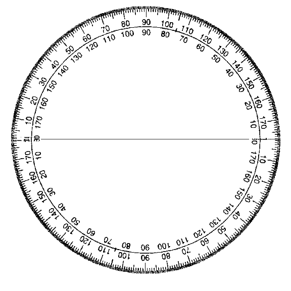 Printable Protractor 360