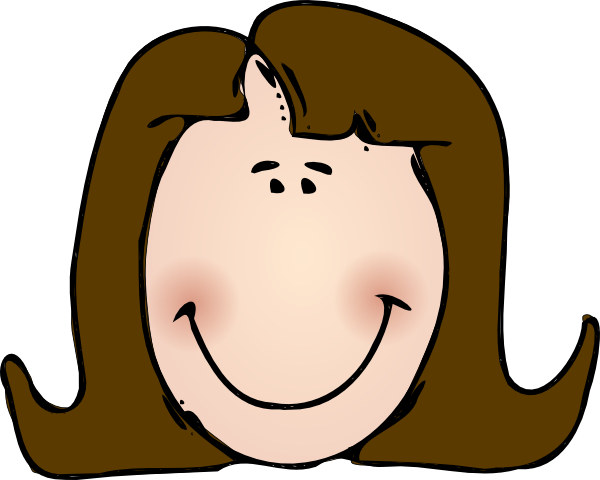 Smiling Lady Face Clip Art - vector clip art online ...