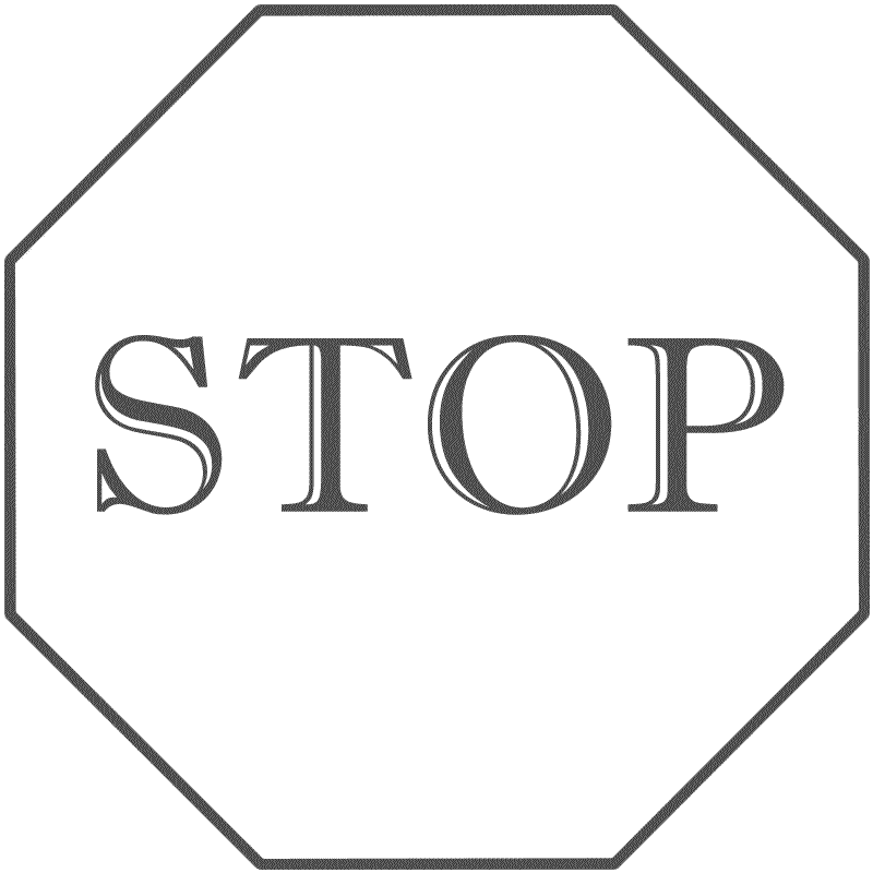 Stop Sign Clip Art Black And White - Tumundografico