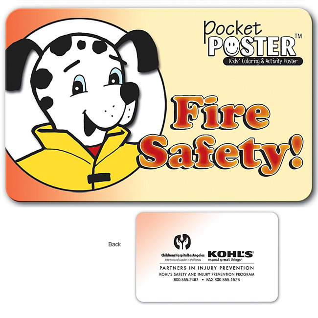 Fire Safety Pocket Poster | Promotional Fire Safety Pocket Poster ...