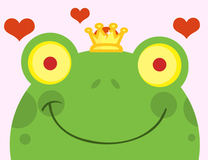 Cute frog prince clipart