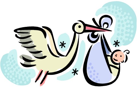 Stork clipart baby