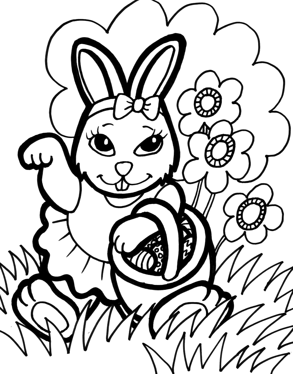 Best of Easter Bunny Coloring Pages To Print - Coloring Blog